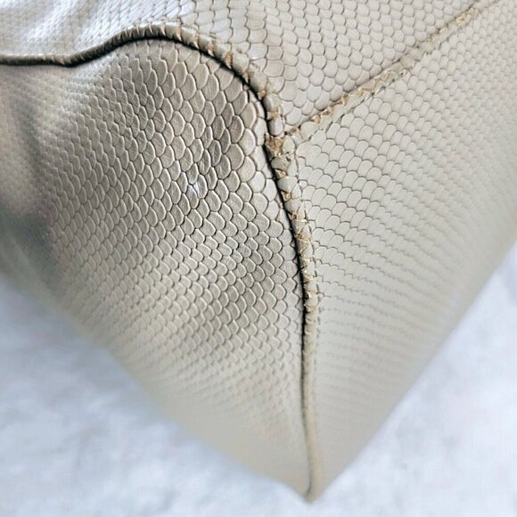 ELLIOTT LUCCA Ecru Textured Top Handle Crossbody Shoulder Bag Removable Strap - Picture 10 of 16